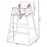 Kombihochstuhl Kinderhochstuhl Babystuhl Kinderstuhl Hochstuhl mit Sicherheitsgurt Baby Stapel Hochstuhl Holzhochstuhl - 2