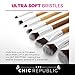 Bamboo Makeup Brushes - 11 Piece Set with Premium Synthetic Hair and Natural Bamboo Handles for Face Cheeks and Eyes, BONUS Complexion Beauty Makeup Sponge Blender!