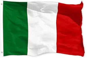 SHONYE 150x90cm Bandera Italia, Bandera de Italia con 2 Ojales de Metal, Bandera Nacional Italiana de Color Brillante, Bandera Italiana Decorada en Eventos Deportivos, Fiestas, Desfiles