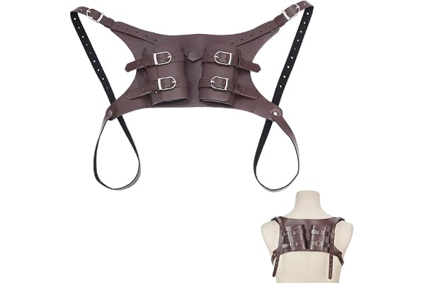 nbeads Support Dorsal D'Épée, Étui à Épée Réglable pour Épaulement Arrière Étui à Épée Rétro Médiéval en Cuir pour Grenouille Ceinture à Double Dos pour Épée Grenouille pour Fête de Cosplay