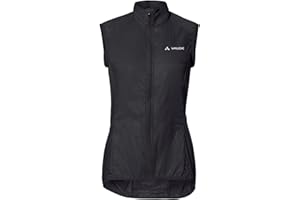 VAUDE Women's Matera Air Vest - Atmungsaktive Damen-Windweste aus recycelten Materialien für das Radfahren mit Rückentasche