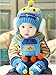 Unique Winter Baby Hats/Caps Scarf & Gloves Useful Cute Woolen Baby Set Blue