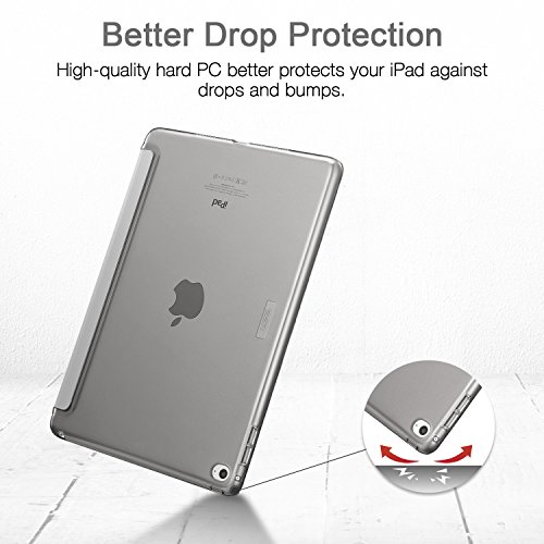 iPad Air 2 Hülle, ESR® Yippee Bildserie Auto aufwachen / Schlaf Funktion Wickelfalz Ledertasche mit Lichtdurchlässig Rückseite Abdeckung Leichtgewicht Schutzhülle für iPad Air 2 / iPad 6 (Raum Grau) - 9