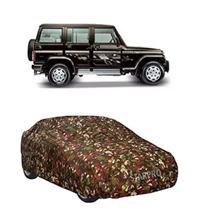 NEXTON Presents Semi-Waterproof Heavy Duty Car Body Cover with Mirror Compatible with Mahindra Bolero All Variants (Military Color).