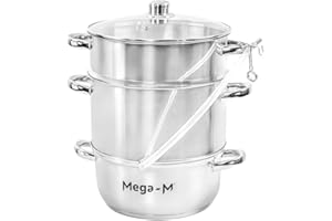 Mega-M Sokownik parowy DUŻY 8 L – stal nierdzewna, uniwersalny, na każdą kuchenkę GAZ INDUKCJA