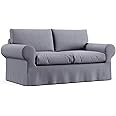 Comfort Works Custom Ektorp Loveseat Cover, Replacement Slipcover Compatible with IKEA Ektorp 2-Seater Sofa (Grey Tweed)
