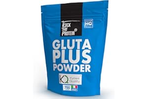 GLUTAMMINA in Polvere Certificata Kyowa® 700g Rock The Protein® • L Glutammina Pura per Recupero Muscolare • Integratore Post Workout di Aminoacidi Essenziali In Polvere per Massa Muscolare