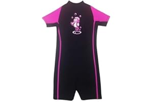 TWF INTERNATIONAL TWF Kids Shorty Wetsuit Short Sleeve Childrens Boys Girls UV Swim Suit Weather Protection Wet Suit