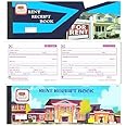 FIRST CLICK Rent Receipt Book | Rent Bill Book | No. of Sheets : 50 | Special Space for Address Writing | Consist One Main & Counter foil | Set of 1 | Size : 11 x 27cm