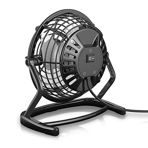 CSL – USB Ventilator | Tischventilator / Fan / Lüfter | optimal für den Schreibtisch inkl. An/Aus-Schalter | PC / MAC / Notebook | in schwarz - 4