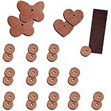 29 tlg Mottenstop , Mottenschutz Set aus naturbelassenem Zedernholz ohne Chemie . Motten Bek&auml;mpfung Umweltgerecht . Holz Schrankduftscheiben mit Sandpapier