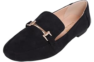 Feversole Women's Casual Comfy Trim Loafer Flat,Klassisch Mokassin Penny Loafer Damen Slipper Anzugschuhe Schuhe