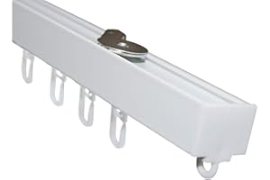 Gardinia 36272 Luna - Juego Completo de rieles de Cortina de Aluminio, 200 cm, Color Blanco