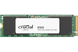 Crucial E100 1TB PCIe Gen4 NVMe M.2 SSD Interno, Fino a 5.000 MB/s, Compatibile con Notebook e PC Desktop - CT1000E100SSD8