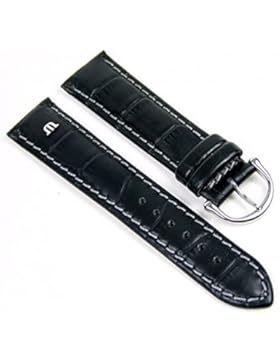 Maurice Lacroix Ersatzband Uhrarmband Leder Krokooptik schwarz 20mm 16216S