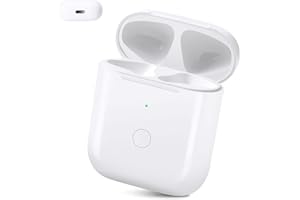 SUOXIOM Kabelloses Ladecase Kompatibel mit Air-pods 1 und 2 Generation,Wireless Charging Case Original Ersatz Replacement,Bluetooth Pairing Sync Button