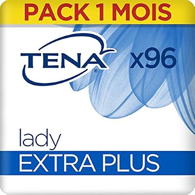 TENA Lady Extra Plus Serviettes pour Fuites Urinaires / Incontinence (Pack 1 mois de 96 Serviettes)
