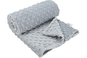 Miracle Baby Blanket Newborn Gifts Soft Plush Toddlers Blankets with Dotted Backing, Essentials for Unisex, Toddlers, Boys Girls 110 x 150 cm (Grey)