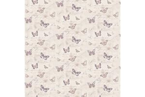 MyTinyWorld Pack of 5 Dolls House Butterflys On Pale Beige Wallpaper Sheets