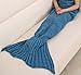 Produktbild PreTrist Knitting Pattern Mermaid Schwanz Decke und Mermaid Decke für Erwachsene und Kinder, Mermaid Blanket für Alle Jahreszeiten Super Soft Schlafsäcke