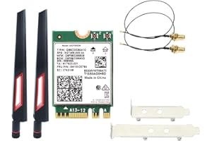 Pojedehy Wi-Fi 6E AX210 Wireless Card 2400Mbps Bluetooth 5.2 Desktop Kit 802.11Ax 2.4G/5Ghz/6Ghz AX210NGW,with 10DBi Antenna