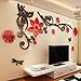 Produktbild Beilinheng Wandaufkleber Blume Reben Baum 3D Stereo Acryl Kristall Wandaufkleber Moderne Wohnzimmer Tv Sofa Home Decor 40x80 inch