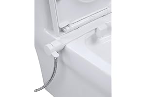 Hibbent Attacco per sedile da bidet ad acqua fredda non elettrico con facile regolazione della pressione dell'acqua, spruzzatore meccanico per bidet