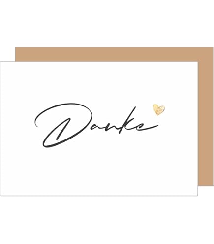 Edition Seidel Premium Dankeskarte - 11,5x17cm Mit Umschlag (D152 SW025)