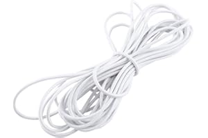 YANMIS Elastische Kordel für Zelte, Sonnenschirme, Handtaschen, Gepäck, Sportausrüstung, Motorradgepäck, LKW-Plane(5mm 10M-Weiß)