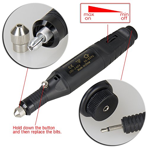 Profi Nagelfräser Maniküre Pediküre Set Negelpflege Nagel Feile Elektrische Schwarz - 2