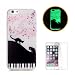 Produktbild iPhone SE/5S/5 Luminous Hülle (Mit Frie HD Displayschutzfolie) Leuchtende Silikone Rückhülle Für iPhone SE/5S/5 Silikon Gel Etui Handy Hülle Weiche Transparente Luminous TPU Back Case Tasche Schale Leuchten In Der Nacht Apple iPhone SE/5S/5-Plan Katzes