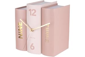 Karlsson, KA5730, Book AA8 Reloj de Mesa, Papel, Rosa, tamaño único