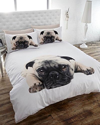 Pug Single Size Printed Quilt/Duvet Cover & 1 Pillow Case Great Value