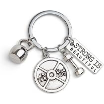2 Portachiavi Fitness A Bilanciere In Lega Di Zinco – Regalo Motivazionale Per Bodybuilding E Palestra, Portachiavi Sportivo Per Uomo E Donna, 7x5 Cm