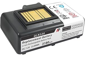 ARTISAN POWER Zebra QLn320 (HC), QLn220 (HC), ZQ520, and ZQ510 Printers: Replacement Battery. 2600 mAh