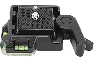 MARANON Schnellwechselplatte, QR40 Aluminiumlegierung Schwarz Universalklemmhalterung für Kamerastativ Kugelkopf