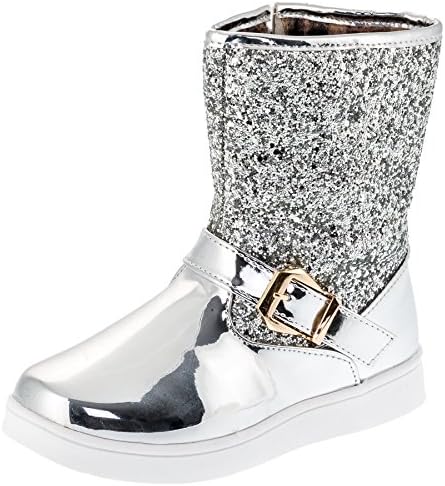 Eva Moda Girls' Boots Silver #113si Silber