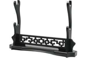 WANLIAN Porte-épée, Porte-épée à Double Couche, Table Katana Gladiator Porte-épée Affichage, Noir