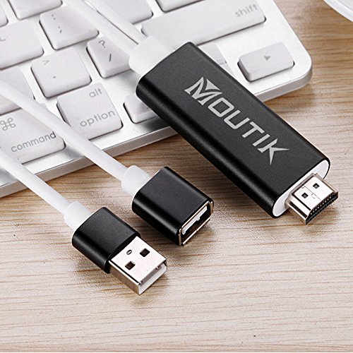 Moutik® Blitz zu HDMI Kabel Adapter USBPTV HDMI 1080P HDTV Projektor Anzeige für iPhone 7 7Plus 6S 6 Plus,für iPad,für Samsung S8 S7 Note 7 Note 6 Schwarz - 4
