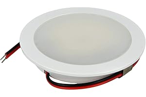 LEDLUX Mini Faretto Led Da Incasso Rotondo 5W AC/DC 12V DC 24V Foro 60mm Dimmerabile PWM (Bianco, 4500K)