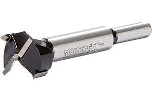 MOLLOM 25,5mm (1") Broca Forstner precisa con carburo YG8 de 2,0mm. Ideal para madera dura, plástico y contrachapado