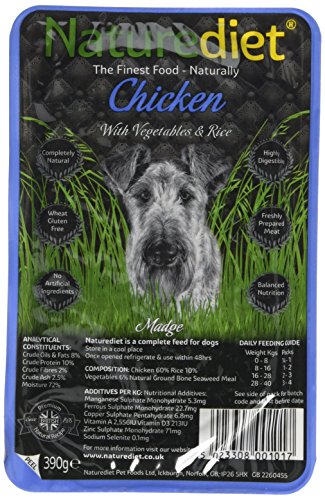 Naturediet Chicken with Vegetables and Rice Dog Food Tray, 18 x 390 g