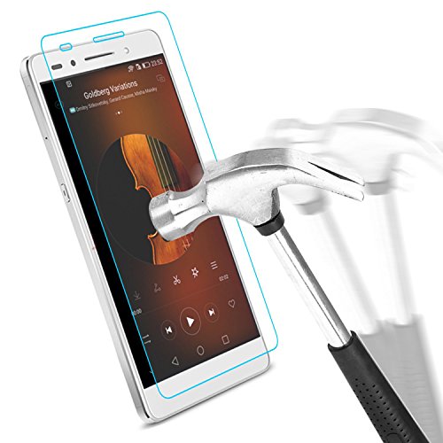 Huawei Honor 7 Panzerglas, Bingsale Gehärtetem Glas Folie Schutzfolie Displayschutzfolie Panzerglas für Huawei Honor 7 (Huawei Honor 7)(bewusst kleiner als das Display, da dieses gewölbt ist)