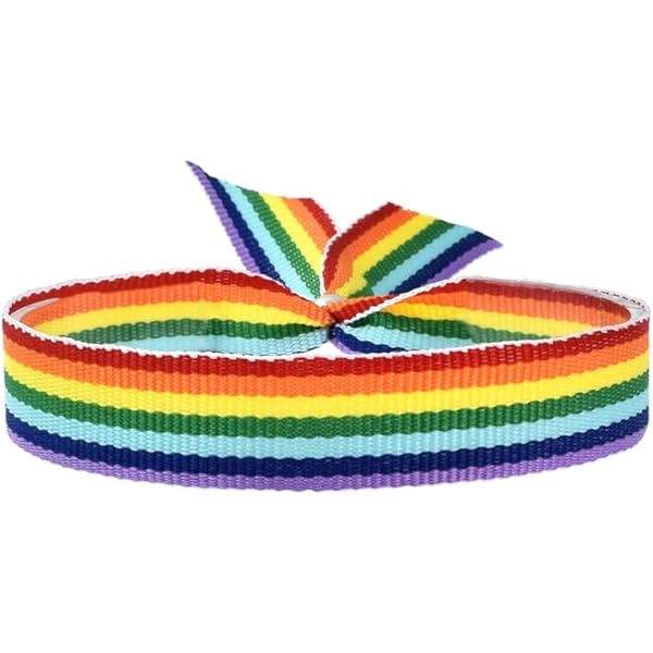 Braccialetti LGBT Arcobaleno - Set Di 6 In Tessuto, Regolabili, Per Pride E Festività - Foto 10