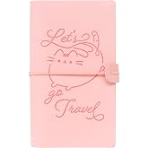 Grupo Erik Pusheen Travel Notebook | Refillable Travel Journal, PU Leather Travel Journal, Women's Gift, 2 Notebooks Inside (