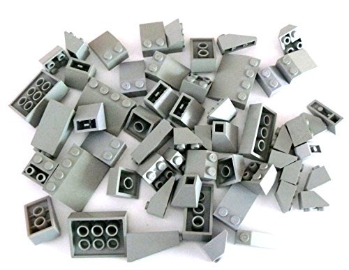 Preisvergleich Produktbild LEGO ® - 54 Stück - Dachsteine - Schrägsteine - Konvolut wie auf dem Foto - hellgrau