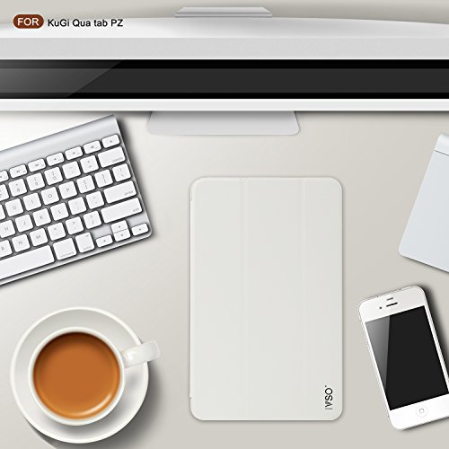 IVSO® Ultra Schlank Ständer Slim Leder zubehör Schutzhülle mit Automatischem Schlaf Funktion für Samsung Galaxy Tab A 10.1 Zoll Wi-Fi/ LTE (2016) SM-T580N/SM-T585N Tablet-PC perfekt geeignet,Weiß - 8