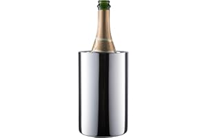 NUIA® Flaschenkühler für Wein, Champagner, Sekt und Wasser Flaschen - Getränkekühler auch Outdoor geeignet - doppelwandiger Sektkühler aus Edelstahl - Weinflaschenkühler für Zuhause oder Unterwegs
