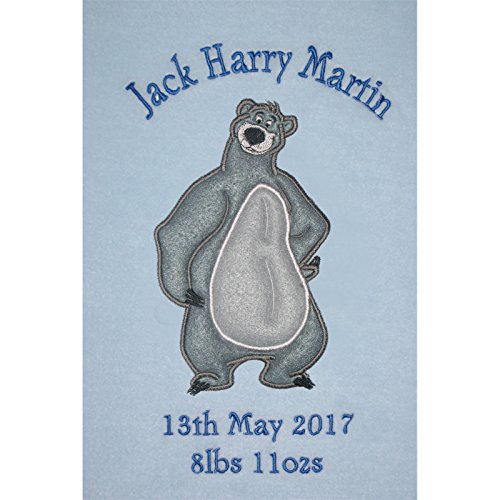 Baloo (Jungle Book) Luxury Personalised Disney Applique Super Soft Fleece Baby Blanket