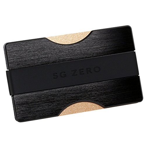 Porte Carte de Credit Mini Porte Monnaie - Slim & Smart Wallet en Aluminium brossé, Portefeuille RFID, Etui 12 Carte, Pince à Billet, tiroir Monnaie